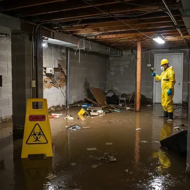 Flooded Basement Electrical Hazard in Derwood, MD Property